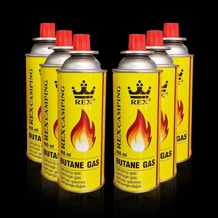 Butane Gas Canista para parrillas portátiles - Capacidad de 450 ml