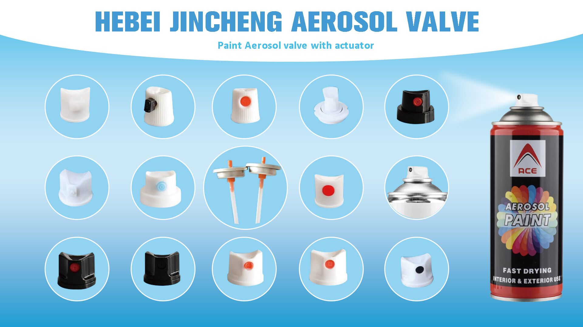 V&aacute;lvula de aerosol de pintura con actuador