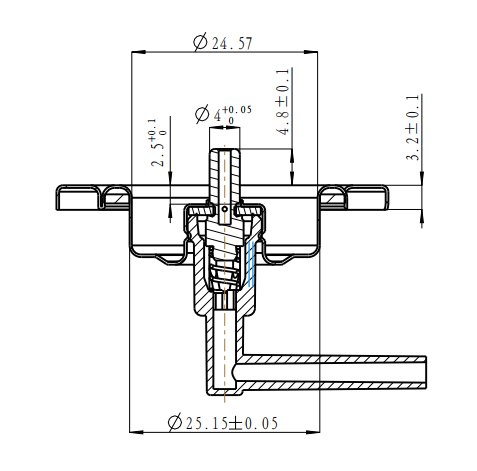dibujo lineal de la v&aacute;lvula de gas