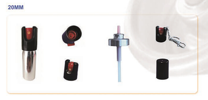 Actuador y v&aacute;lvula de spray de pimienta de autodefensa