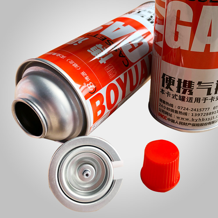 impresión de latas de gas butano bote de aerosol vacío válvula de latas vacías